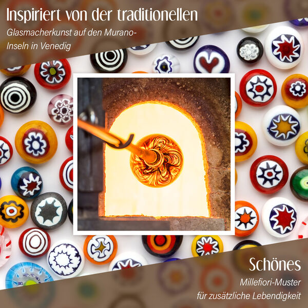 Herz Ohrringe im Murano-Stil image number 3