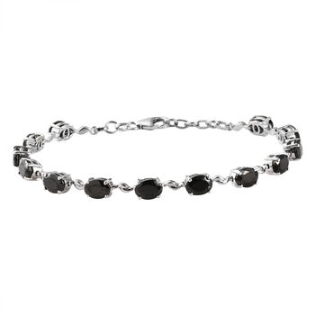 Elite Shungit Armband ca. 20 cm 925 Silber platiniert ca. 6,08 ct