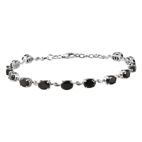 Elite Shungit Armband ca. 20 cm 925 Silber platiniert ca. 6,08 ct image number 0
