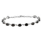 Elite Shungit Armband ca. 20 cm 925 Silber platiniert ca. 6,08 ct
