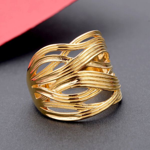 Verschlungener Ring, 925 Silber vergoldet  ca. 8,57g image number 2