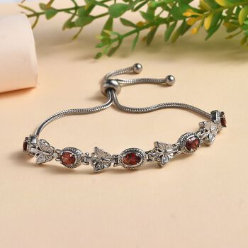 Rotes Granat 26,75cm Armband - 2,86 ct.