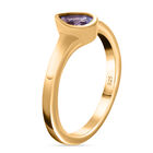 Tansanit Solitär Ring 925 Silber vergoldet  ca. 0,43 ct image number 4