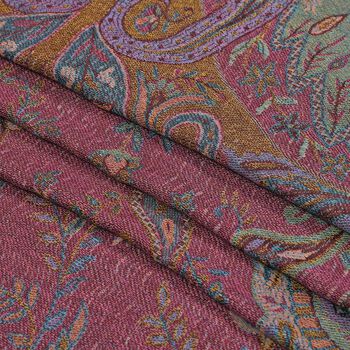 Schal mit Paisley-Muster und Fransen, Einheitsgr&ouml;&szlig;e, Rot