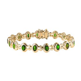 Natürliches Chromdiopsid und Zirkon-Armband