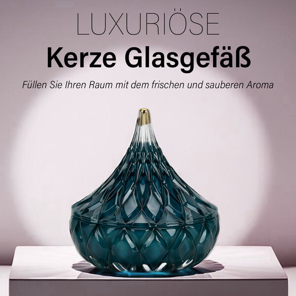 The 5th Season: Premium Kollektion Duftkerze im orientalischem Glas, 20h Brenndauer, Petrol image number 2