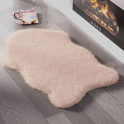 Premium Selektion: superweicher Teppich aus langem Kunstfell, 100x180 cm, beige