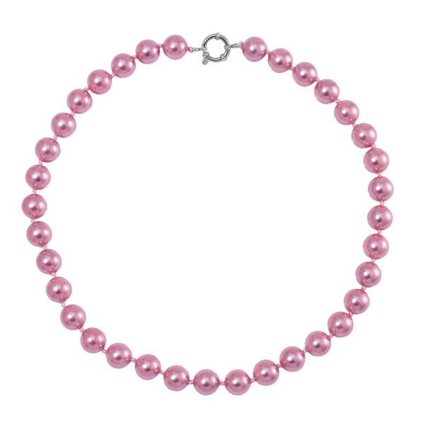 Rosa Muschelkernperle Halskette, 50cm image number 3