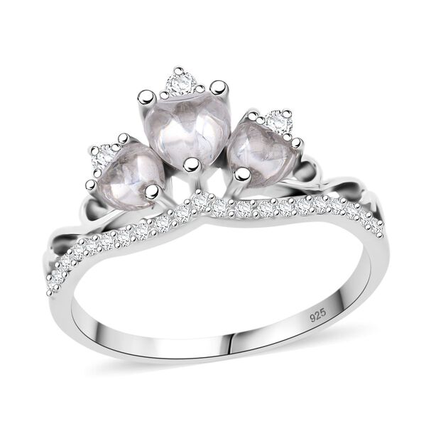 Lustro Stella Weißer Zirkonia Ring 925 Silber rhodiniert (Größe 21.00) image number 3