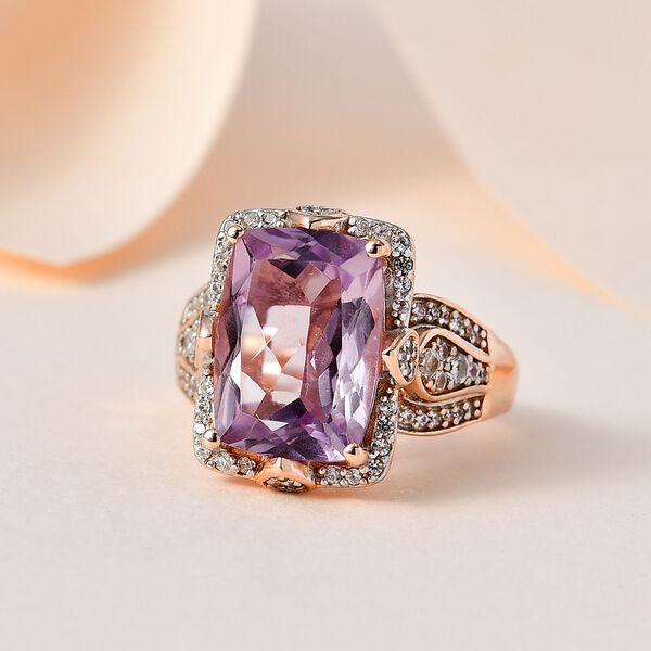 AA Rose De France Amethyst und Zirkon Ring - 7,59 ct. image number 2