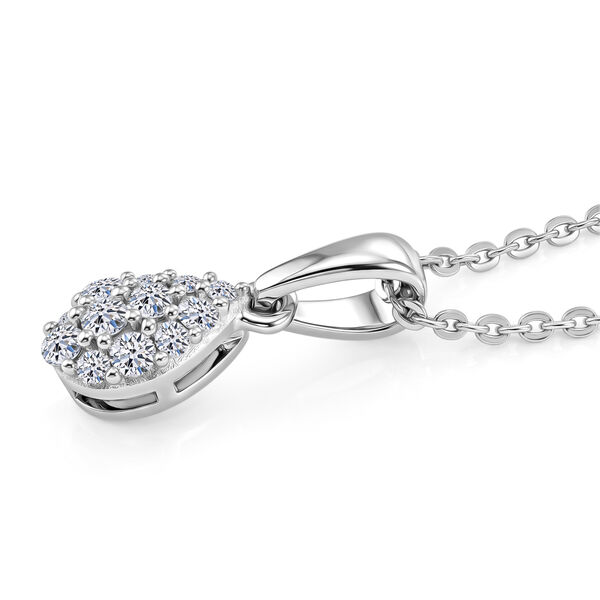 LUXURIANT SI-GH Labor Diamant Anh&auml;nger mit 50cm Kette - 0,15 ct. image number 4