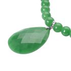 Grüne Jade-Halskette und Ohrringe, beads (5-7mm), 925 Silber rhodiniert ca. 254.00 ct image number 2