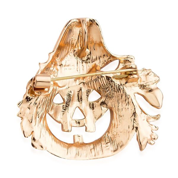 Emaillierte Kürbis-Brosche, ca. 4,50g, silberfarben image number 4