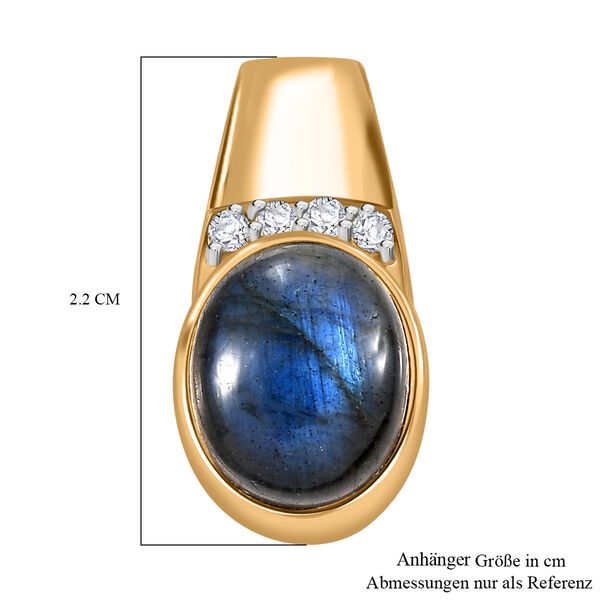 Labradorit und Zirkon Anhänger - 5,92 ct. image number 5