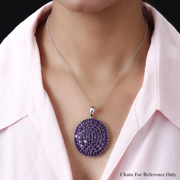 Afrikanischer Amethyst-Anhänger, 925 Silber platiniert, ca. 17,51 ct image number 2