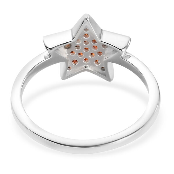 LUSTRO STELLA - Granat Zirkonia Stern Ring 925 Silber image number 6