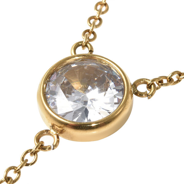 Weiße Kristall-Halskette - 6,40 ct. image number 4