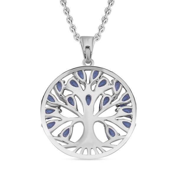 Blauer Zirkonia Halskette ca. 50 cm Messing image number 4