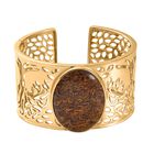 Skript Stein Armreif ca. 19 cm Messing  ca. 72.89 ct