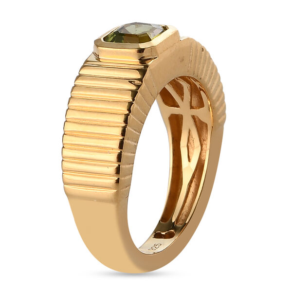 Natürlicher Peridot Ring 925 Silber vergoldet  ca. 0,68 ct image number 5