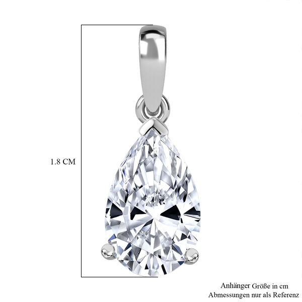 LUXURIANT IGI zertifizierter VS2-G Labor Tropfen Diamant Anh&auml;nger in 950 Platin - 2 ct. image number 6