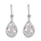 Weiße Edison Perle (12-13 mm) Ohrringe, 925 Silber rhodiniert