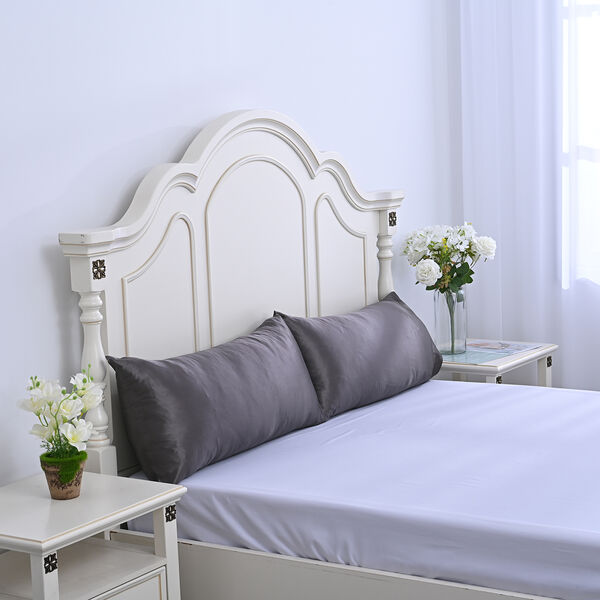 SERENITY NIGHT: Premium-Kollektion, 2er-Set - Kissenbez&uuml;ge aus 100% Maulbeerseide, Schwarz&nbsp; image number 5