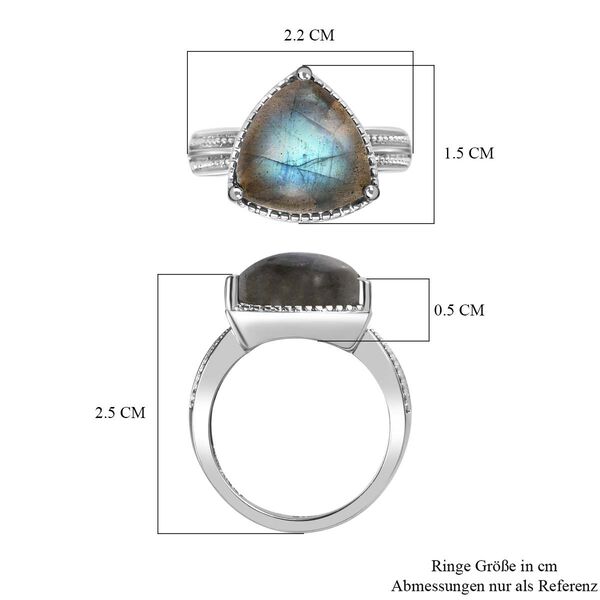 Labradorit Ring Edelstahl (Größe 21.00) ca. 6,98 ct image number 8