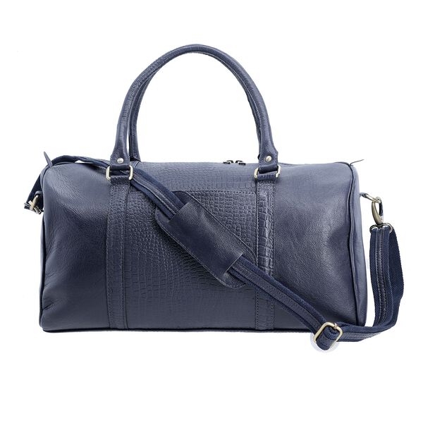 2er-Set 100% Echtleder Reisetasche und Crossbody Tasche mit Kroko-Prägung image number 6