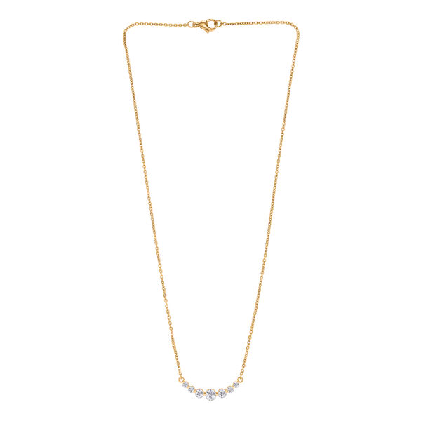 D'Joy Moissanit 45cm Halskette, 925 Silber vergoldet - 1,22 ct. image number 4