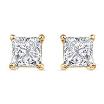 LUXURIANT SGL zertifizierte VS-EF Labor Diamant Ohrringe in 585 Gold - 1 ct.