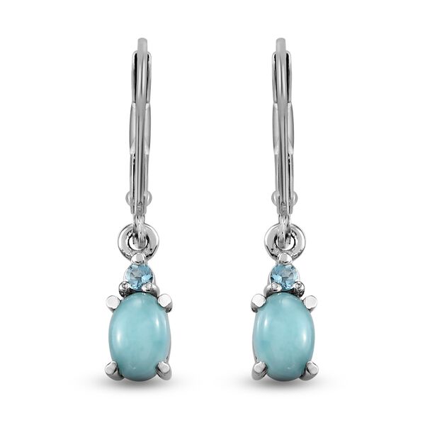 Larimar Tropfen Ohrh&auml;nger Edelstahl ca. 0,99 ct&nbsp;