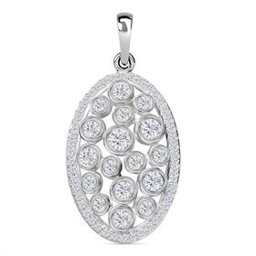 Weißer Zirkonia Anhänger 925 Silber
