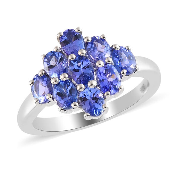 AAA Tansanit-Ring, 925 Silber platiniert  ca. 1,89 ct image number 5