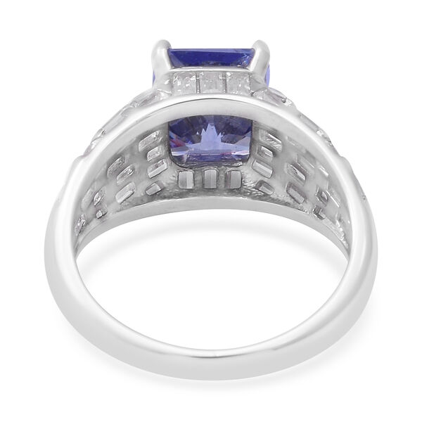 LUSTRO STELLA - blauer und wei&szlig;er Zirkonia-Ring in Silber, 6,57 ct. image number 4