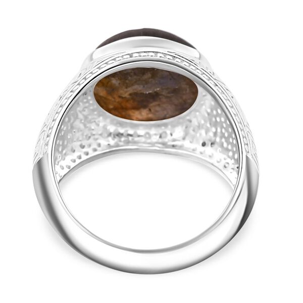 Royal Bali - Labradorit Ring 925 Silber (Gr&ouml;&szlig;e 18.00) ca. 12.90 ct image number 4