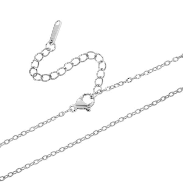 Orange Zirkonia Schmuckset ca. 50 cm + 5 cm Extender, Nickelfreies Messing emailliert image number 9