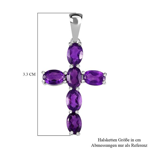 Afrikanischer Amethyst Kreuz-Anh&auml;nger - 2,70 ct. image number 6