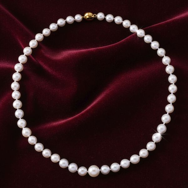 D'Joy wei&szlig;e Edison Perle 60cm Halskette image number 1