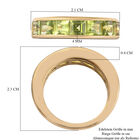 Peridot band Ring 925 Silber 585 Vergoldet image number 5
