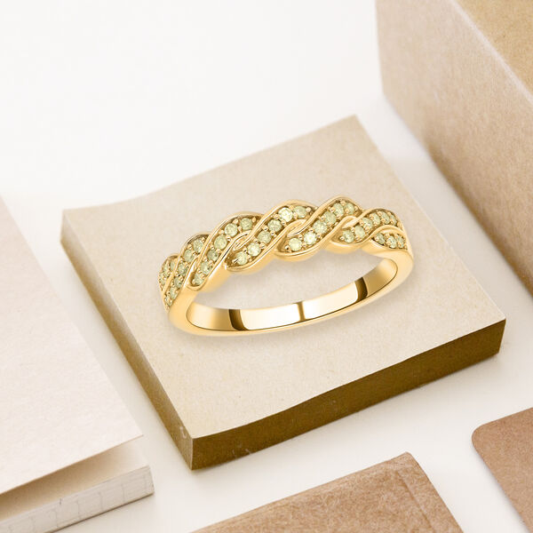 Natürlicher, gelber Diamant-Ring - 0,20 ct. image number 2