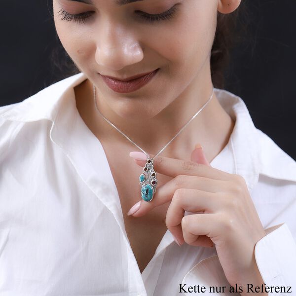 Sierra Nevada Türkis und Mehrfach-Turmalin-Anhänger - 7,09 ct. image number 2