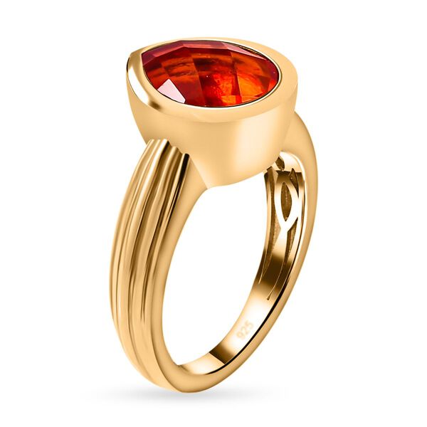 Padparadscha Triplett Quarz Ring - 3,83 ct. image number 5