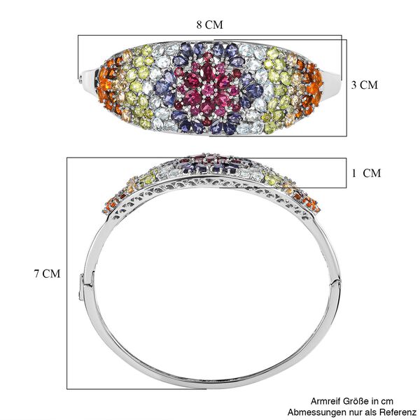 Floral Dream mehrfarbiger Edelstein-Cluster-Armreif- 18,25 ct. image number 6