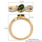 Natürlicher Chromdiopsid und Zirkon Ring 925 Silber vergoldet (Größe 16.00) ca. 0,70 ct image number 6