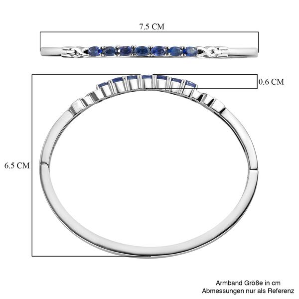 Masoala Saphir (Fissure gef&uuml;llt) Armreif,  ca. 19 cm, Edelstahl, ca. 2.47 ct image number 6