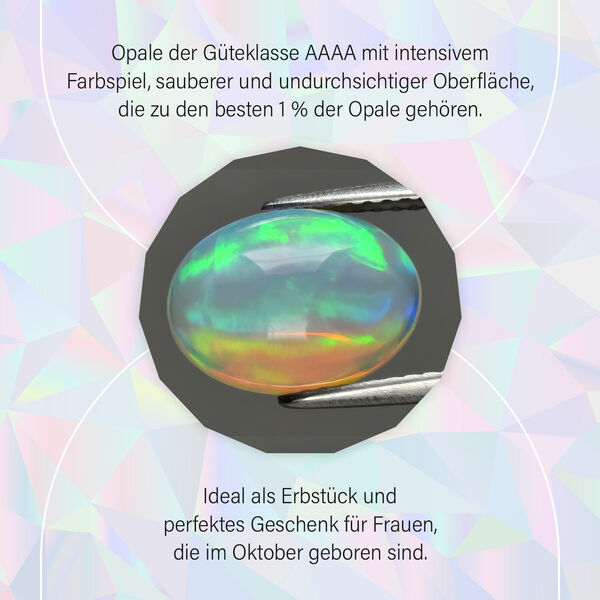 LUXORO AAAA nat&uuml;rliche, &auml;thiopische Welo Opal-Halskette, 45cm - 38,47 ct. image number 2