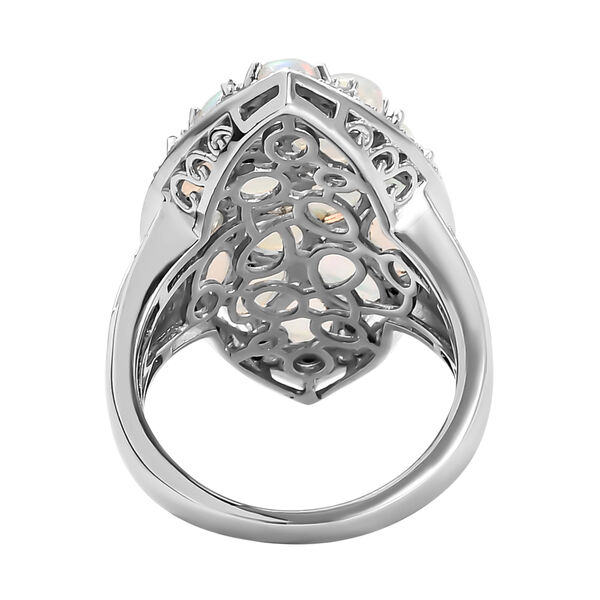 AA nat&uuml;rlicher, &auml;thiopischer Welo Opal und Zirkon-Ring - 4,31 ct. image number 6