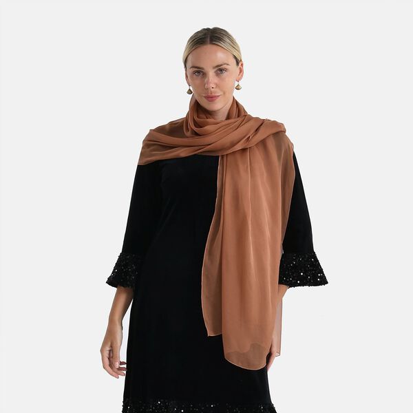  LA MAREY signature 100% silk scarf, "Silk earring  Material:silk & alloy &925 silver pin size:2.5*1.8cm color:brown" image number 5