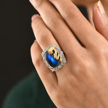 EverTrue AAA Labradorit zweifarbiger Ring - 15,30 ct.